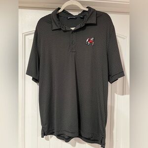 Georgia Cutter & Buck Men's Virtue Eco Micro Stripe Polo size L